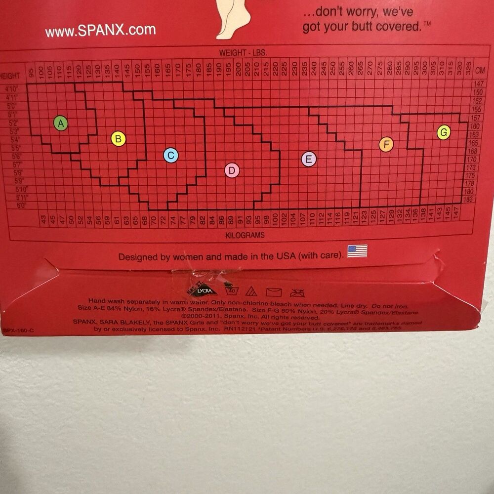 NEW SPANX High Waist Falutin Footless Panty Hose Nude 1 Size A Slimming USA Made - Picture 6 of 6